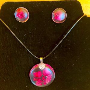 Circular Handmade Necklace/Earring set